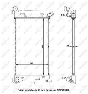Radiador motor NRF B.V. 56151