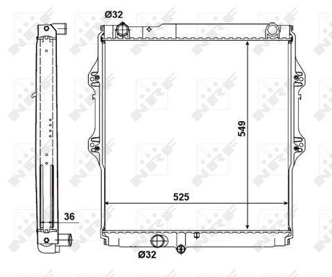 Radiateur moteur (Radiateur de refroidissement) NRF B.V. 56152