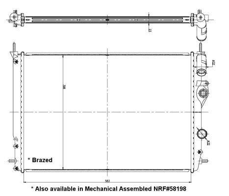 Radiateur moteur (Radiateur de refroidissement) NRF B.V. ref. 56158