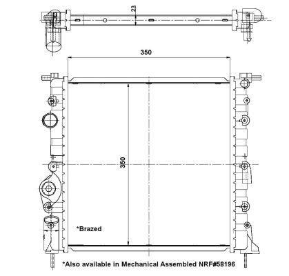 Radiador, refrigeración del motor NRF B.V. ref. 56159