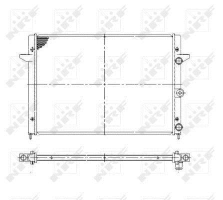 Radiador, refrigeración del motor NRF B.V. ref. 58027