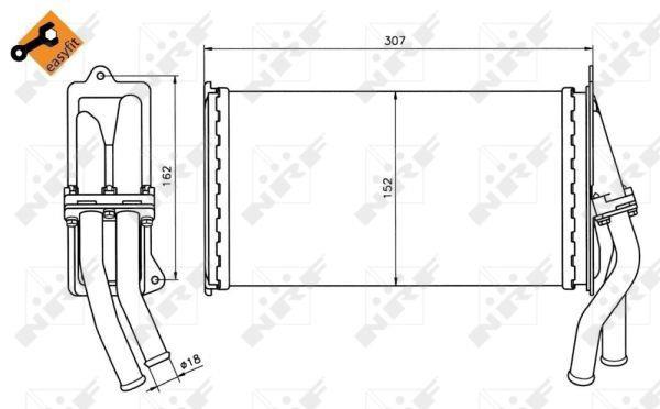 Radiador de aquecimento NRF B.V. ref. 58037