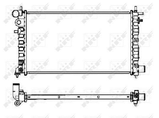 Radiador, refrigeración del motor NRF B.V. ref. 58068
