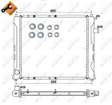 Radiateur moteur (Radiateur de refroidissement) NRF B.V. ref. 58107