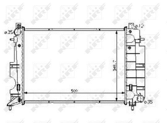 Radiador, refrigeración del motor NRF B.V. ref. 58108