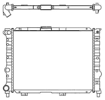 Radiateur moteur (Radiateur de refroidissement) NRF B.V. ref. 58114