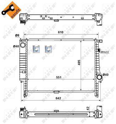 Radiador, refrigeración del motor NRF B.V. ref. 58117
