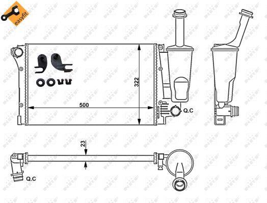 Radiateur moteur (Radiateur de refroidissement) NRF B.V. 58170