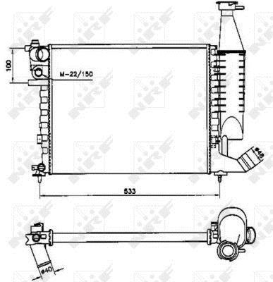 Radiateur moteur (Radiateur de refroidissement) NRF B.V. 58173