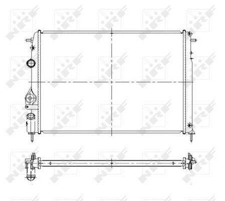 Radiador, refrigeración del motor NRF B.V. ref. 58175