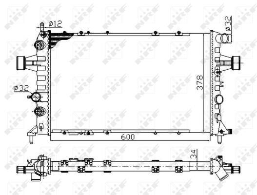 Radiateur moteur (Radiateur de refroidissement) NRF B.V. 58178A