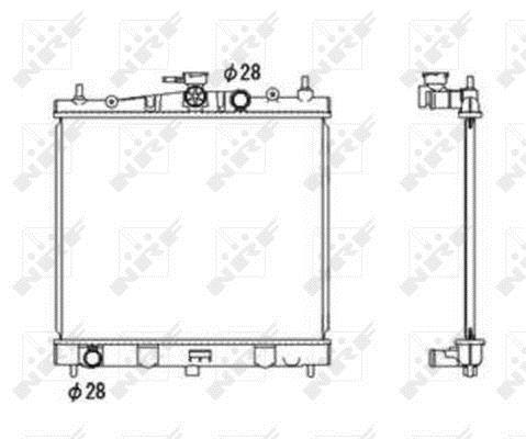 Radiateur moteur (Radiateur de refroidissement) NRF B.V. 58187