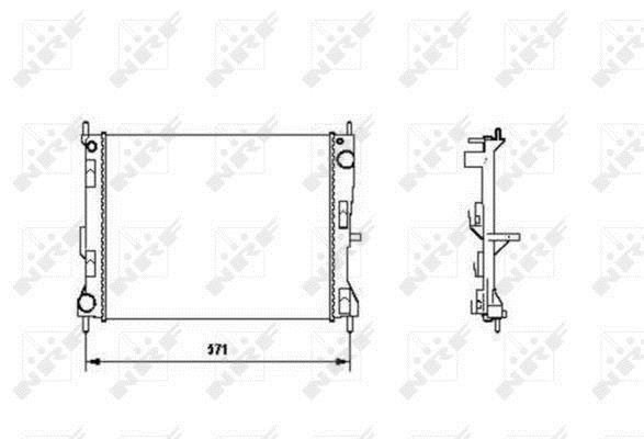 Radiateur moteur (Radiateur de refroidissement) NRF B.V. 58188
