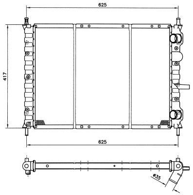 Radiador, refrigeración del motor NRF B.V. ref. 58190