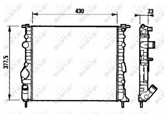 Radiateur moteur (Radiateur de refroidissement) NRF B.V. 58192
