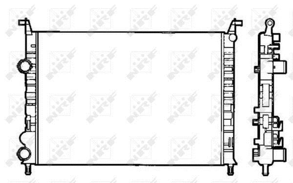 Radiador, refrigeración del motor NRF B.V. ref. 58195