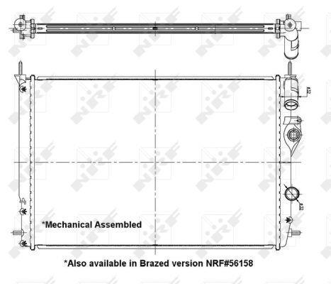 Radiateur moteur (Radiateur de refroidissement) NRF B.V. ref. 58198