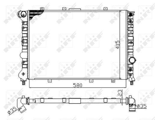 Radiateur moteur (Radiateur de refroidissement) NRF B.V. ref. 58202A