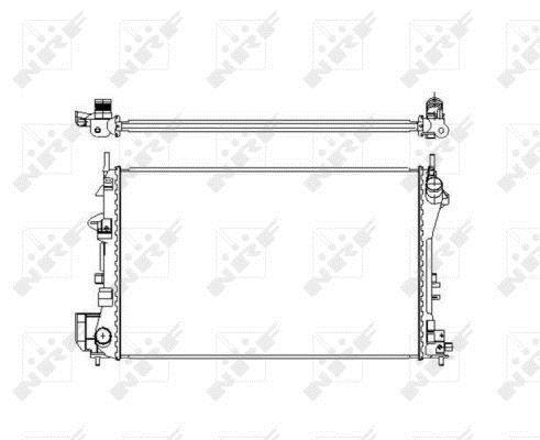 Radiador, refrigeración del motor NRF B.V. ref. 58203