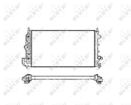 Radiador, refrigeración del motor NRF B.V. ref. 58205