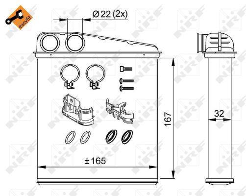 Radiador de calefacción NRF B.V. ref. 58211