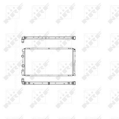 Radiador, refrigeración del motor NRF B.V. ref. 58213