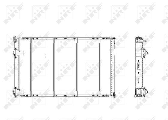 Radiador, refrigeración del motor NRF B.V. ref. 58214