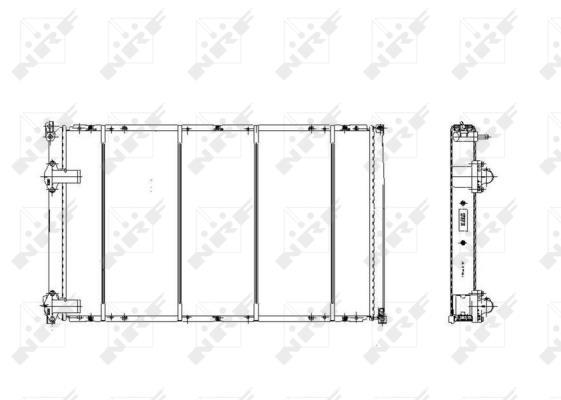Radiador, refrigeración del motor NRF B.V. ref. 58214