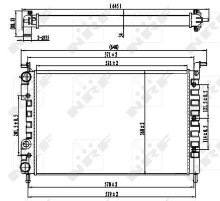 Radiateur moteur (Radiateur de refroidissement) NRF B.V. ref. 58219