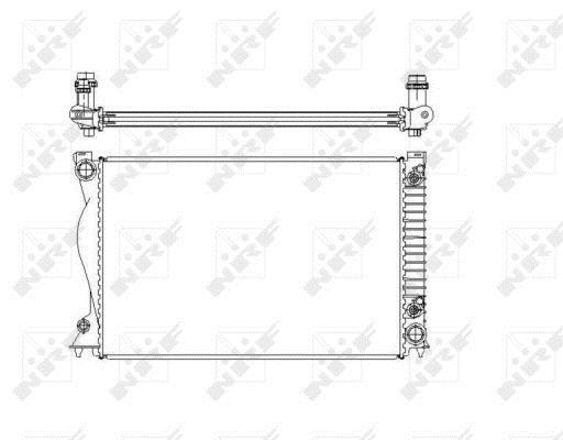 Radiador, refrigeración del motor NRF B.V. ref. 58220