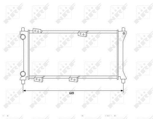 Radiateur moteur (Radiateur de refroidissement) NRF B.V. 58225