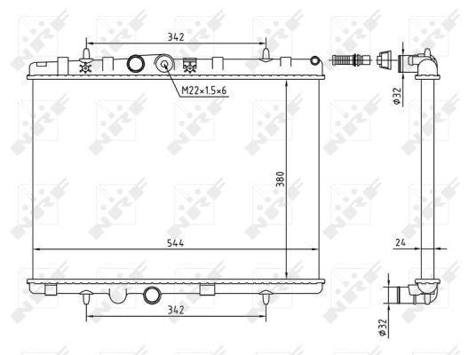 Radiador motor NRF B.V. ref. 58226A