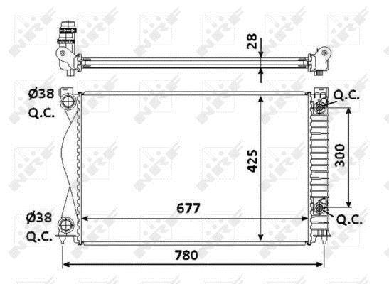 Radiateur moteur (Radiateur de refroidissement) NRF B.V. 58234