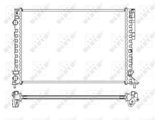 Radiador, refrigeración del motor NRF B.V. ref. 58242