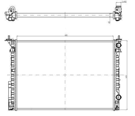 Radiateur moteur (Radiateur de refroidissement) NRF B.V. 58242A