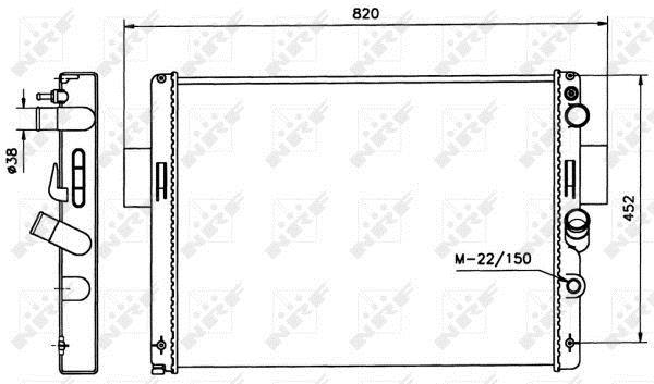 Radiador, refrigeración del motor NRF B.V. ref. 58243