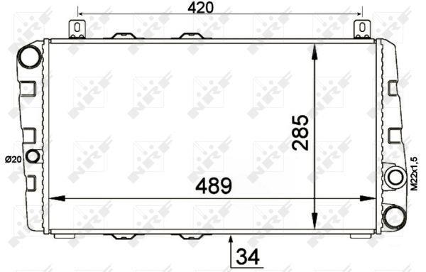 Radiador, refrigeración del motor NRF B.V. ref. 58250