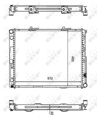 Radiador, refrigeración del motor NRF B.V. ref. 58253