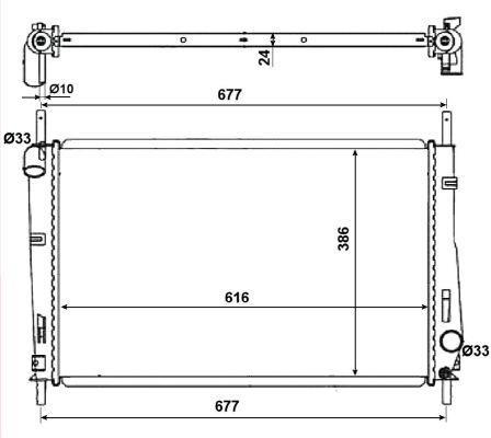 Radiador, refrigeración del motor NRF B.V. ref. 58272