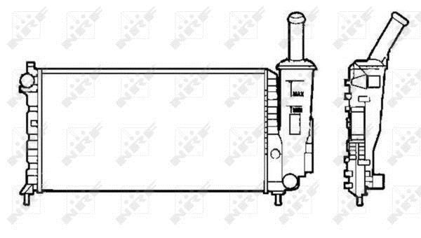 Radiador, refrigeración del motor NRF B.V. ref. 58273