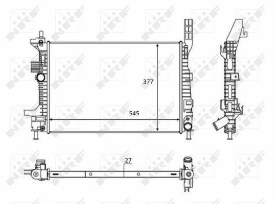 Radiateur moteur (Radiateur de refroidissement) NRF B.V. 58284