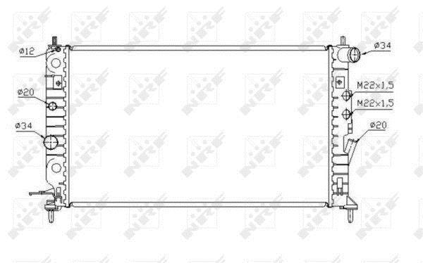 Radiador motor NRF B.V. 58288