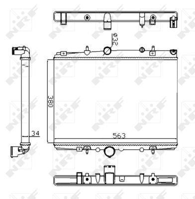Radiateur moteur (Radiateur de refroidissement) NRF B.V. 58303A