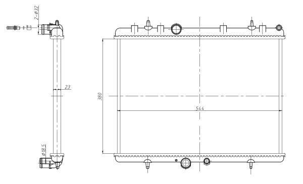 Radiateur moteur (Radiateur de refroidissement) NRF B.V. 58312A