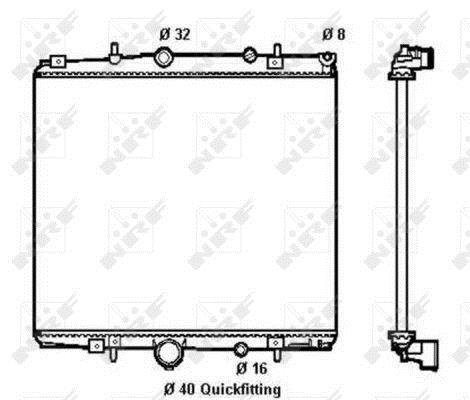 Radiador, refrigeración del motor NRF B.V. ref. 58313