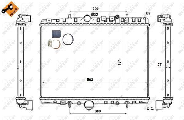Radiateur moteur (Radiateur de refroidissement) NRF B.V. 58315