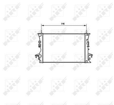 Radiateur moteur (Radiateur de refroidissement) NRF B.V. ref. 58318