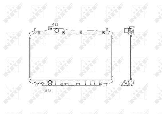 Radiateur moteur (Radiateur de refroidissement) NRF B.V. 58323