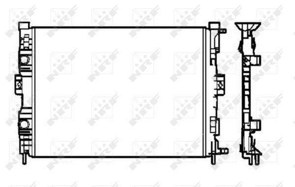 Radiador, refrigeración del motor NRF B.V. ref. 58328