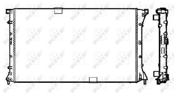 Radiador, refrigeración del motor NRF B.V. ref. 58331